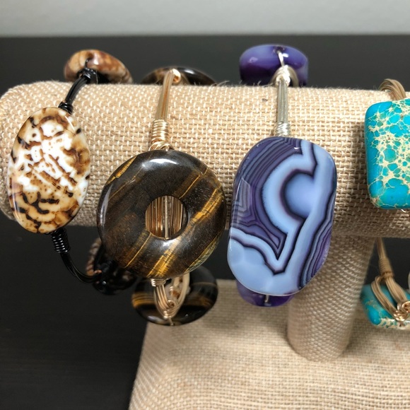 Wire Wrapped Bangles - Picture 3 of 3